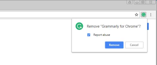 Report Abuse when removing Chrome Extension