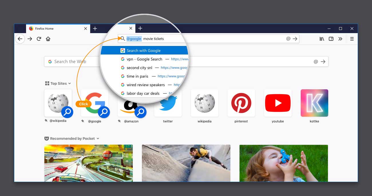 Search Shortcuts