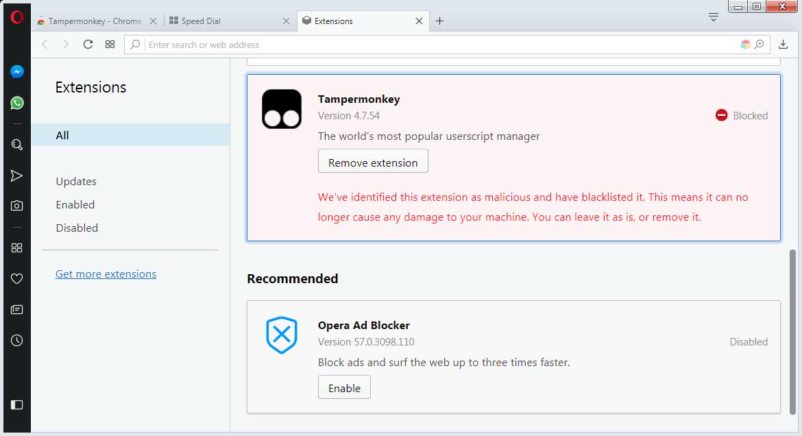 Tampermonkey 4.7.54 Blacklisted