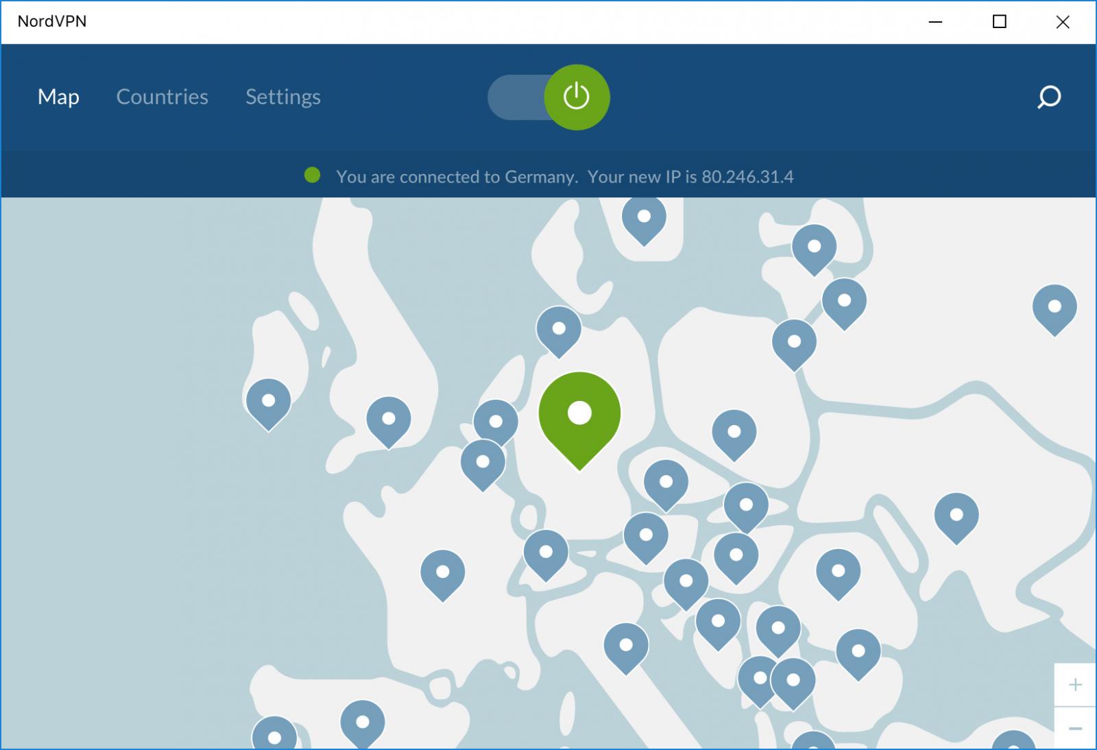 NordVPN server map