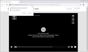 Can't play this video! Browser Notification Page Image
