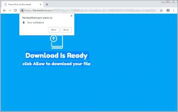 Download Is Ready. click Allow to download Notification Page Image