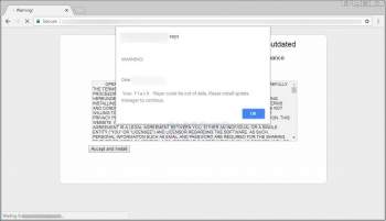 Your Flash Player could be out of date Scam Image