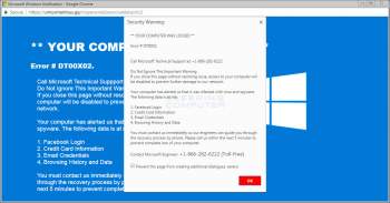Microsoft Windows Notification Tech Support Scam Image