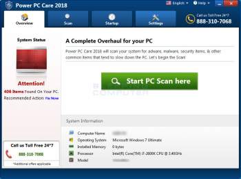 Remove the Power PC Care 2018 PUP Image