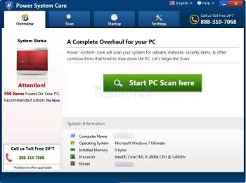 Remove the Power System Care PUP Image