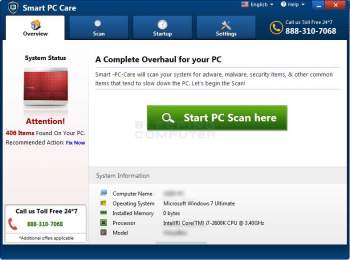 Remove the Smart PC Care PUP Image