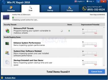 Remove the Win PC Repair 2018 PUP Image
