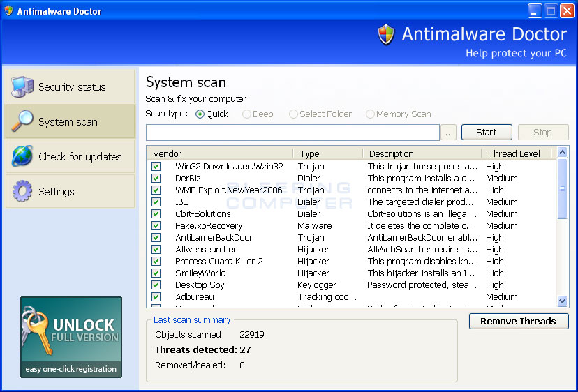 how to remove antimalware doctor manually vista