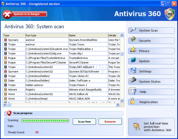 Antivirus 360 screen shot