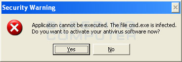 Fake file infected warning Fake file infected warning