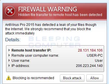 Fake Firewall Alert
