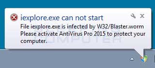 Infected process alert
