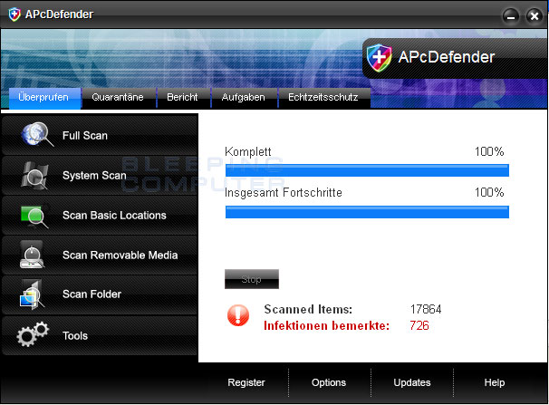 APcDefender screen shot