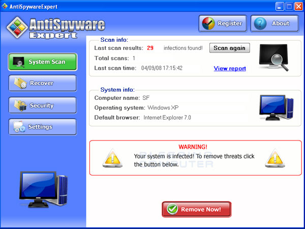 AntiSpywareExpert Screenshot AntiSpywareExpert Screenshot