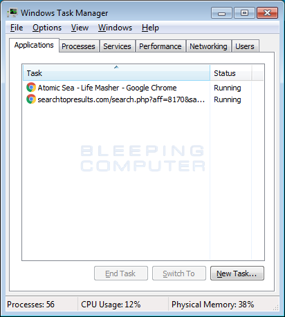 Chrome launching Various Web Sites