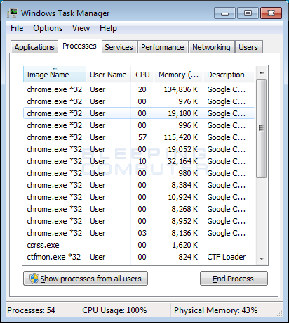 Multiple Chrome Processes