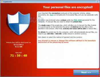 CryptoLocker Ransomware Information Guide and FAQ Image