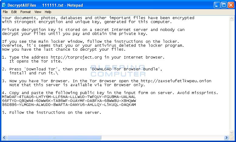 DecryptAllFiles text file.