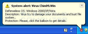 Fake security warning