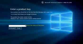 Enter a Product Key Scam  Screenshot
