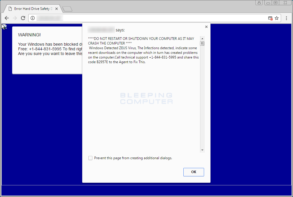 Hard Drive Error Virus