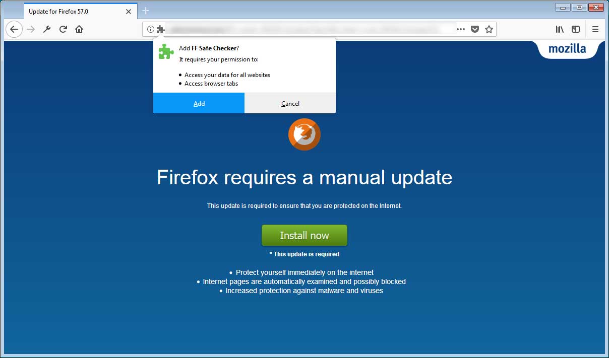 Remove the FF Safe Checker Adware & Miner Firefox Addon