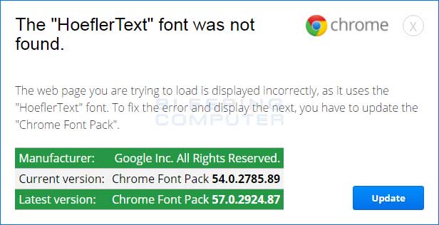 beware of the fake hoeflertext font wasn t found pop up updated
