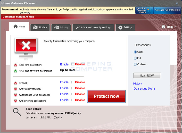 Malware cleaner shop