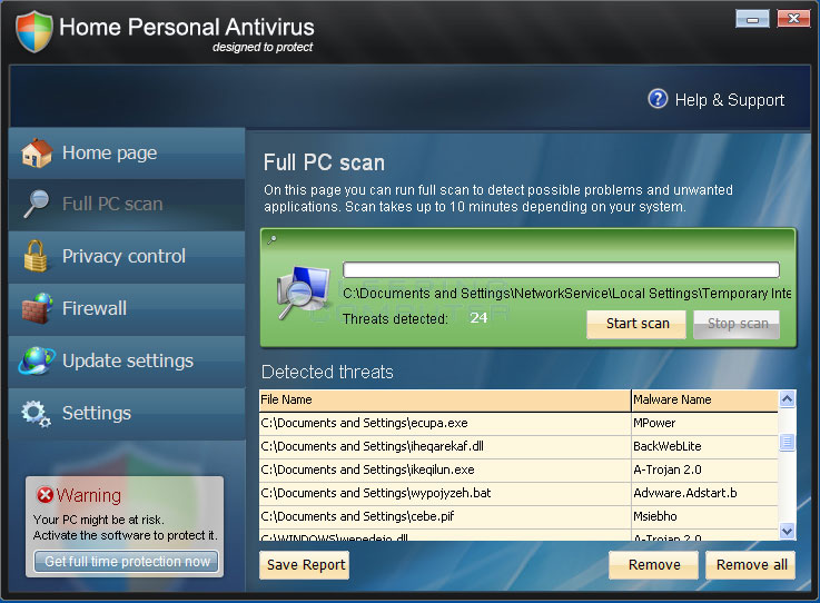 Remove Home Personal Antivirus (Uninstall Guide)