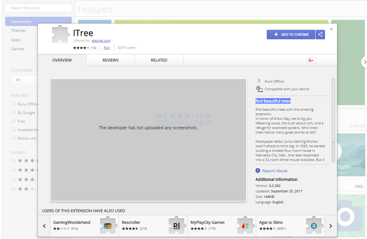 remove itree chrome extension