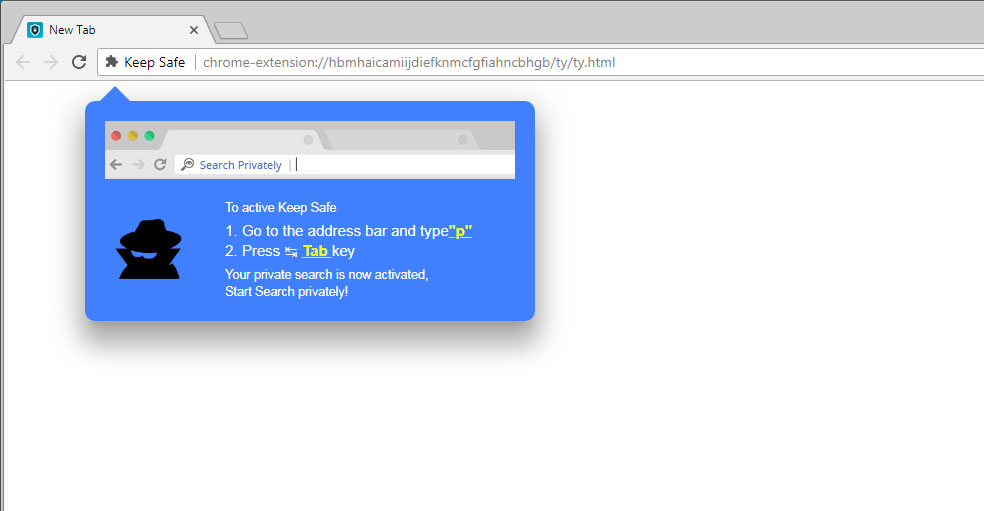 Remove the Keep Safe Chrome Extension