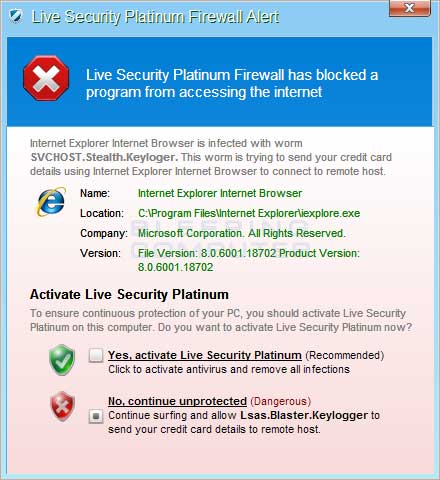 how to remove live security platinum from control panel