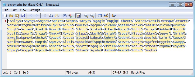 Obfuscated Batch File