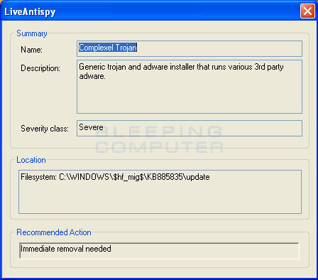 LiveAntiSpy False Positives LiveAntiSpy False Positives