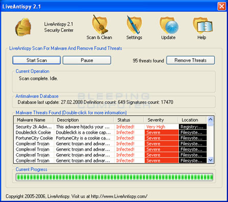 LiveAntiSpy Screenshot LiveAntiSpy Screenshot