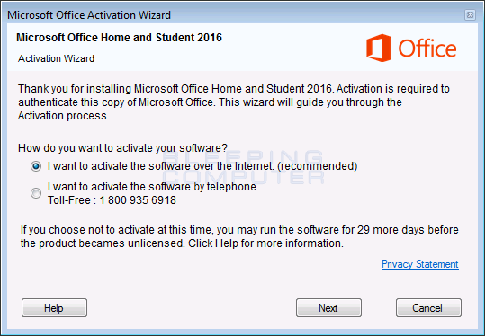 Microsoft Office Activation Wizard Tech Support Scam Removal Guide