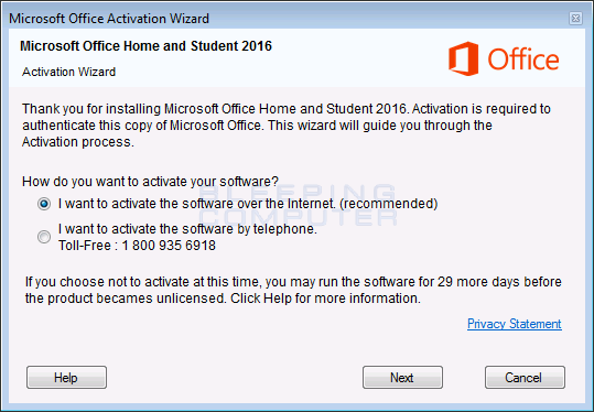 microsoft office activation wizard excel