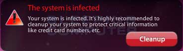 System is Infected alert