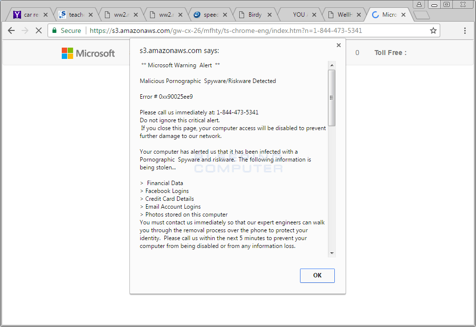 Malicious Pornographic Spyware Riskware Detected Scam Popup Malicious Pornographic Spyware Riskware Detected Scam Popup