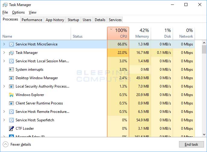 desktop windows manager high cpu windows 10