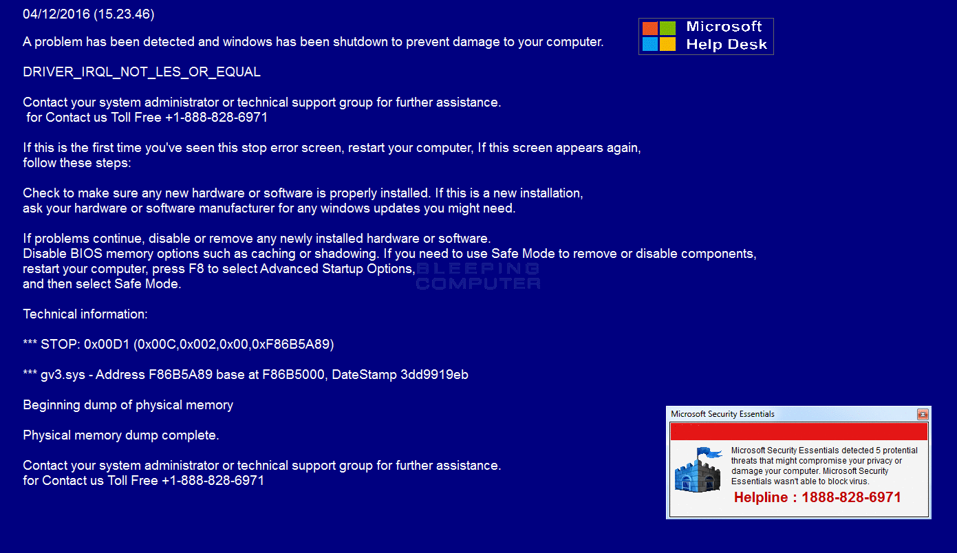 Remove The Microsoft Help Desk Tech Support Scam