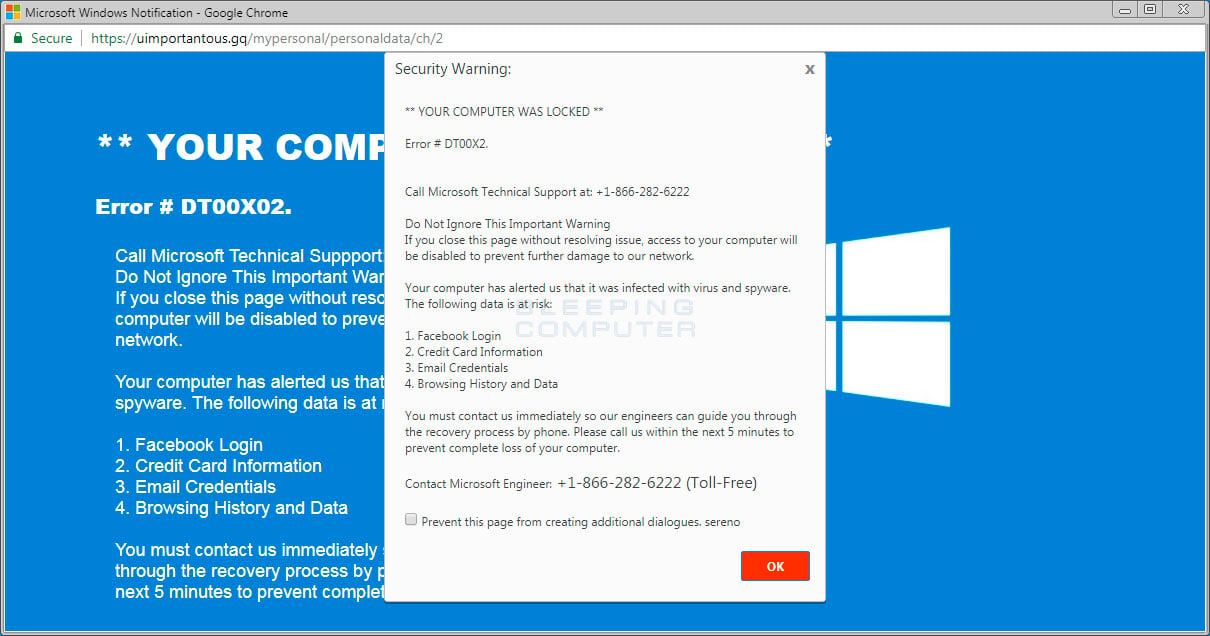 Microsoft Corporation - Email Account Update Scam - Removal and recovery  steps