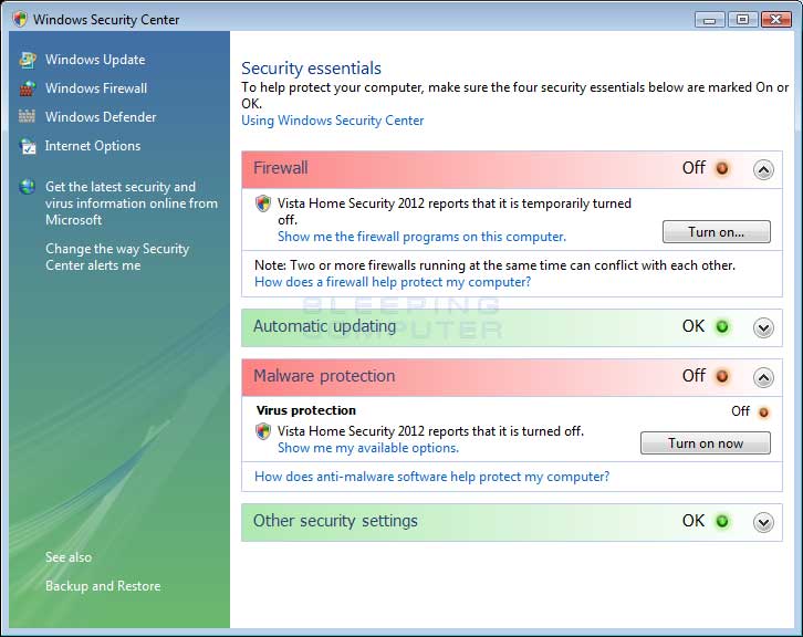 How To Remove Windows Security Center Virus Manually