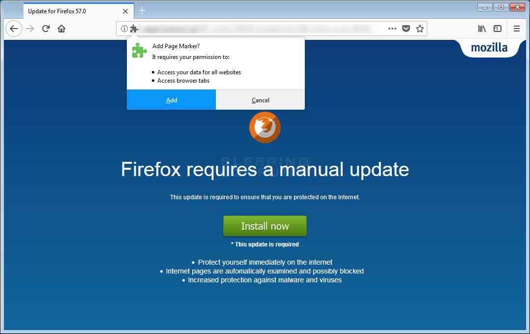 Remove the Page Marker CPU Miner Firefox Addon