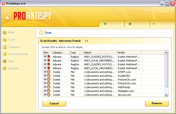ProAntispy Screenshot ProAntispy Screenshot
