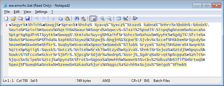 Obfuscated Batch File