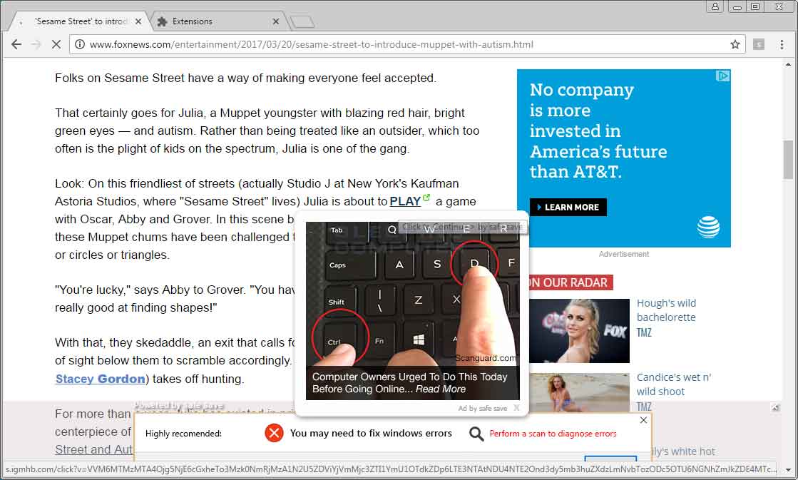 Remove Safe Save PopUp Ads & Advertisements