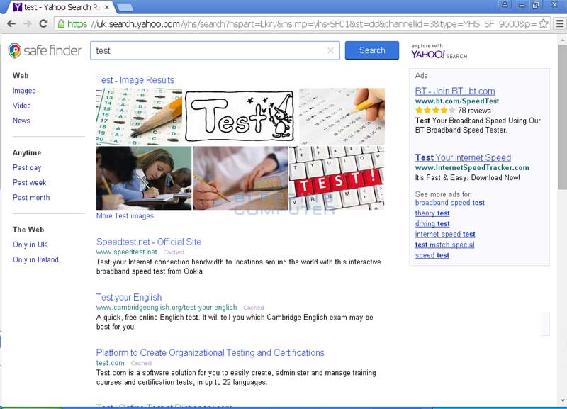 SafeFinder search hijack